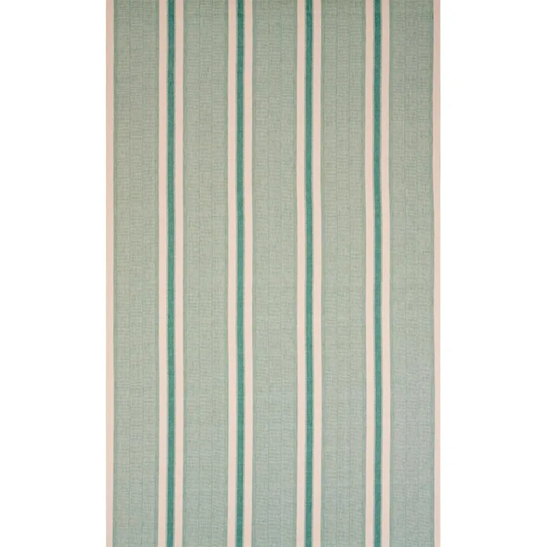 Schumacher 78832 Ipala Hand Woven Stripe Duck Egg fabric swatch