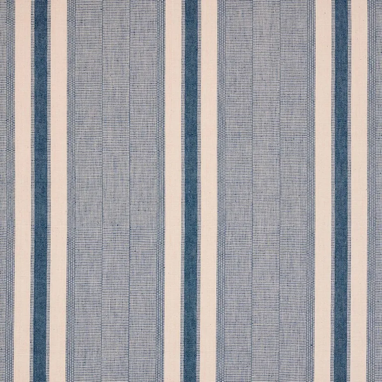 Schumacher 78830 Ipala Hand Woven Stripe Ocean fabric swatch