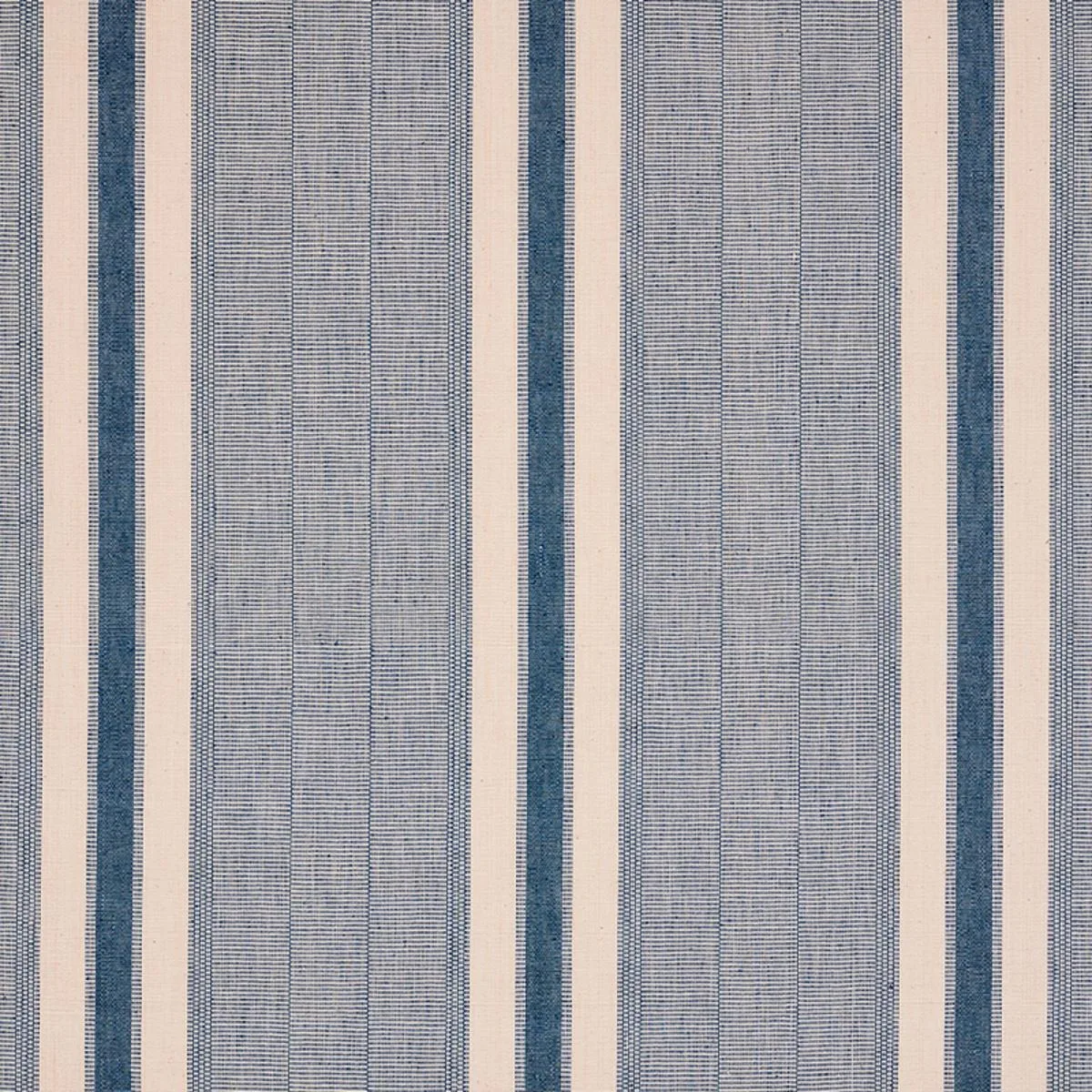 Schumacher 78830 Ipala Hand Woven Stripe Ocean fabric swatch
