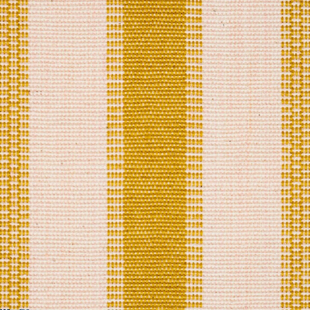Schumacher 78833 Ipala Hand Woven Stripe Yellow fabric swatch