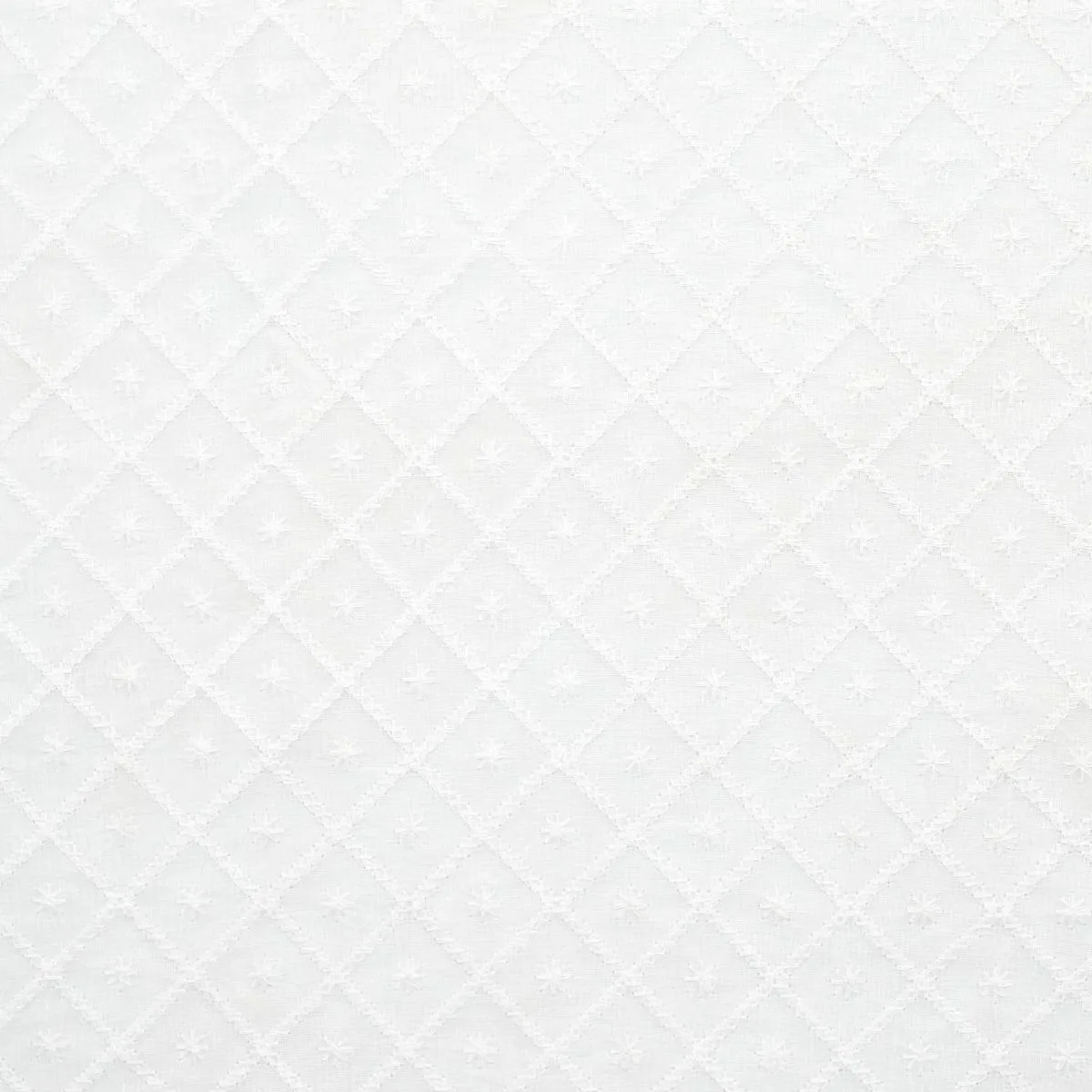 Schumacher 55550 Isabella Sheer Embroidery Ivory fabric swatch