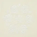 Schumacher 77491 Isla Hand Embroidery Ivory fabric swatch