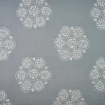 Schumacher 77490 Isla Hand Embroidery Sky fabric swatch