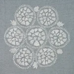 Schumacher 77490 Isla Hand Embroidery Sky fabric swatch