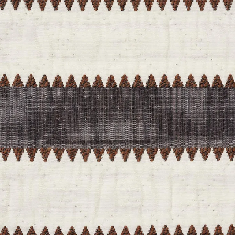 Schumacher 76751 Isolde Stripe Matelassé Cinder fabric swatch
