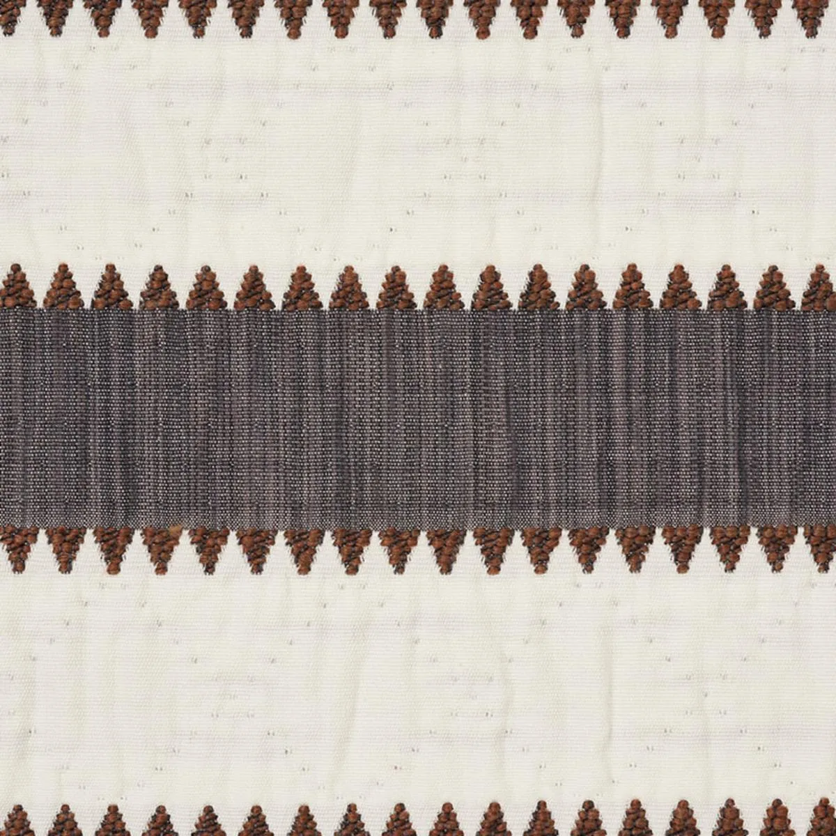 Schumacher 76751 Isolde Stripe Matelassé Cinder fabric swatch