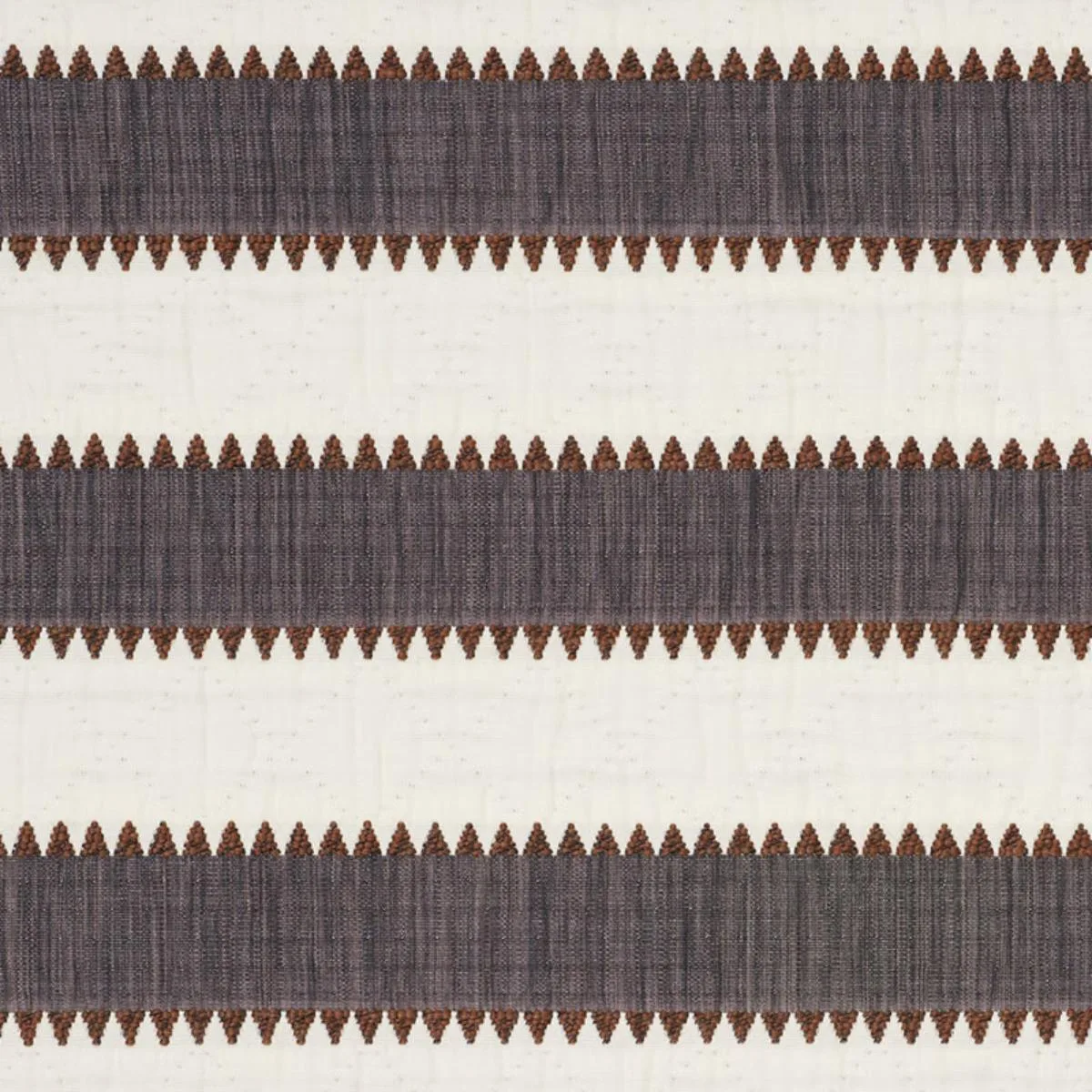 Schumacher 76751 Isolde Stripe Matelassé Cinder fabric swatch