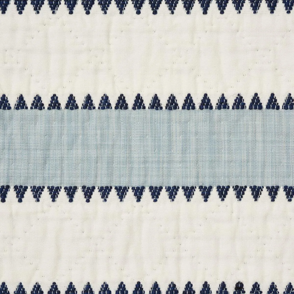 Schumacher 76750 Isolde Stripe Matelassé Sky fabric swatch