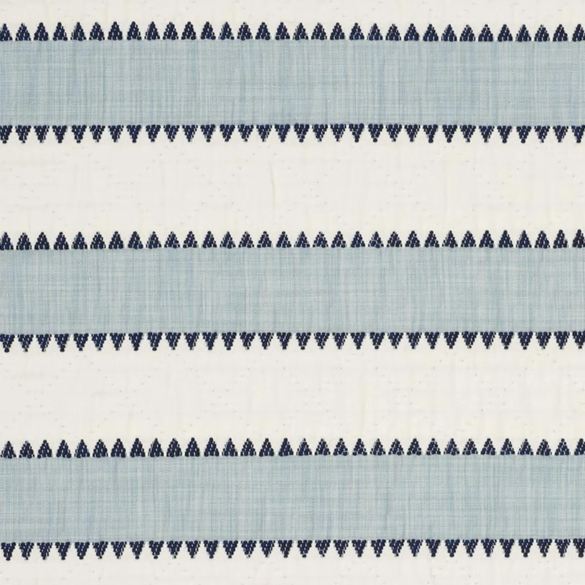 Schumacher 76750 Isolde Stripe Matelassé Sky fabric swatch
