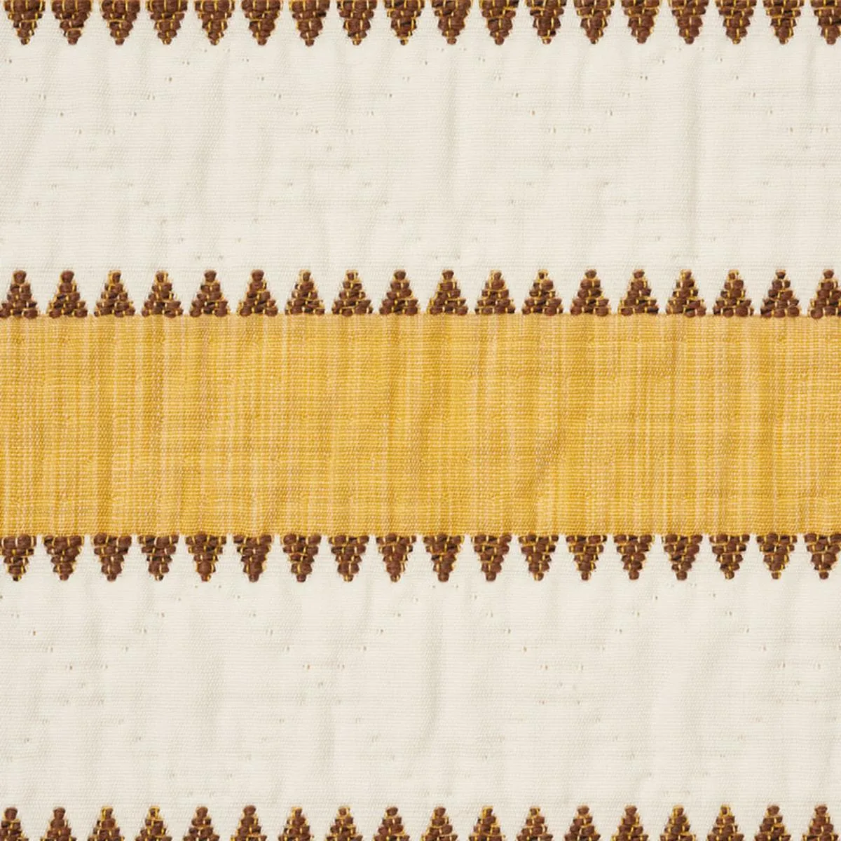 Schumacher 76752 Isolde Stripe Matelassé Yellow fabric swatch