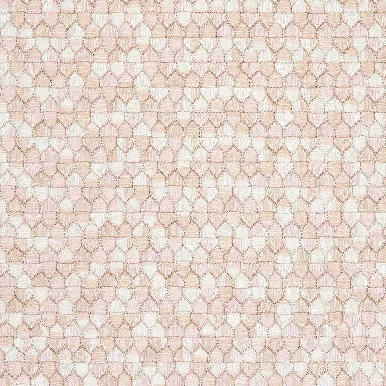 Schumacher 75124 Ivins Embroidery Blush fabric swatch