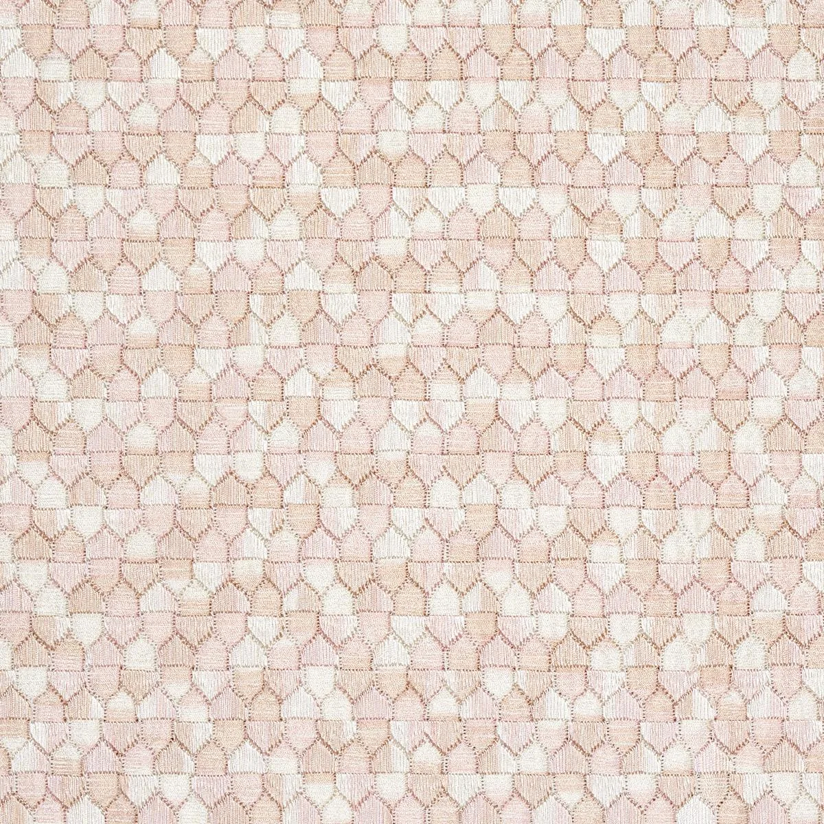 Schumacher 75124 Ivins Embroidery Blush fabric swatch