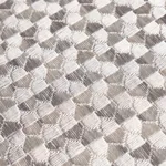 Schumacher 75123 Ivins Embroidery Grey fabric swatch