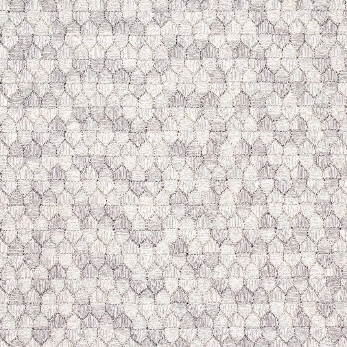 Schumacher 75123 Ivins Embroidery Grey fabric swatch