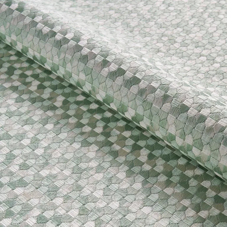 Schumacher 75122 Ivins Embroidery Mineral fabric swatch