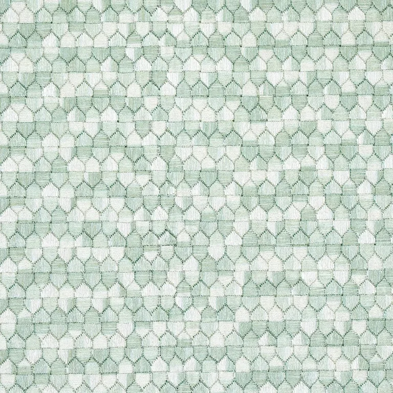 Schumacher 75122 Ivins Embroidery Mineral fabric swatch