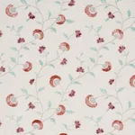 Schumacher 83660 Iyla Embroidery Rose & Natural fabric swatch