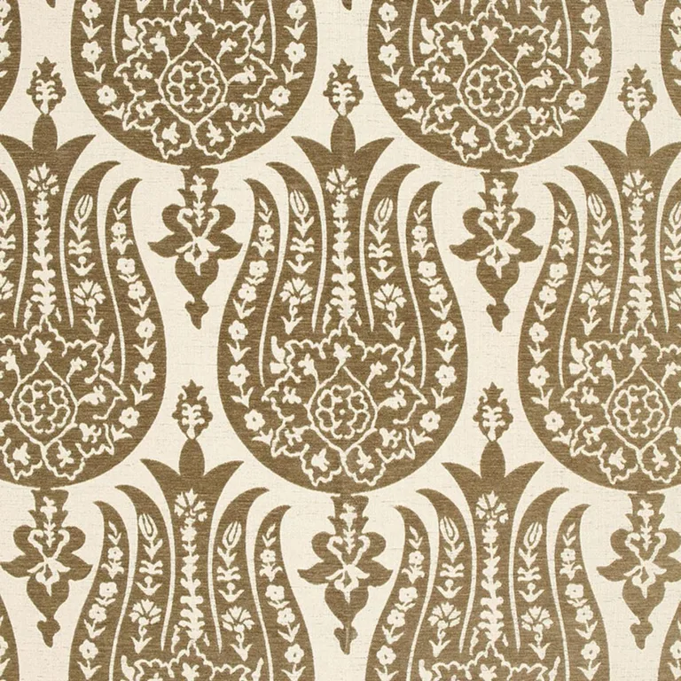 Schumacher 65860 Izmir Chenille Mocha fabric swatch