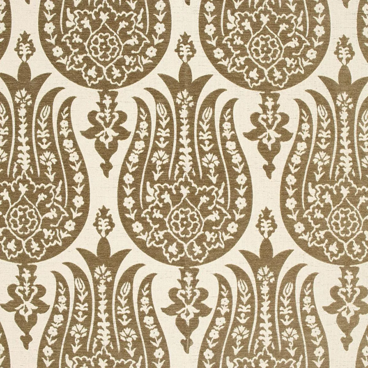 Schumacher 65860 Izmir Chenille Mocha fabric swatch