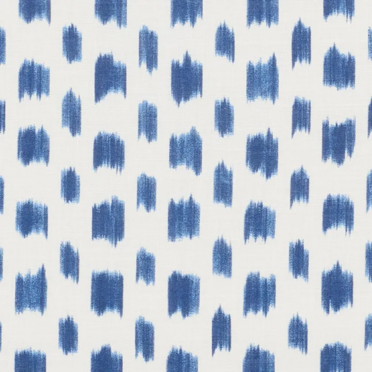 Schumacher 179010 Izmir Ikat Blue fabric swatch