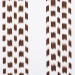 Schumacher 69475 Izmir Ikat Stripe Cocoa fabric swatch