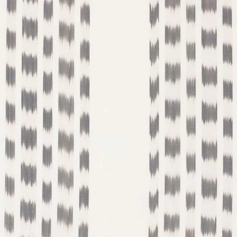 Schumacher 69473 Izmir Ikat Stripe Grey fabric swatch