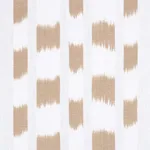 Schumacher 69474 Izmir Ikat Stripe Sand fabric swatch