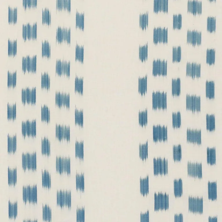 Schumacher 69472 Izmir Ikat Stripe Sky fabric swatch