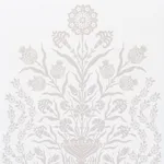 Schumacher 178091 Iznik Sheer Natural fabric swatch