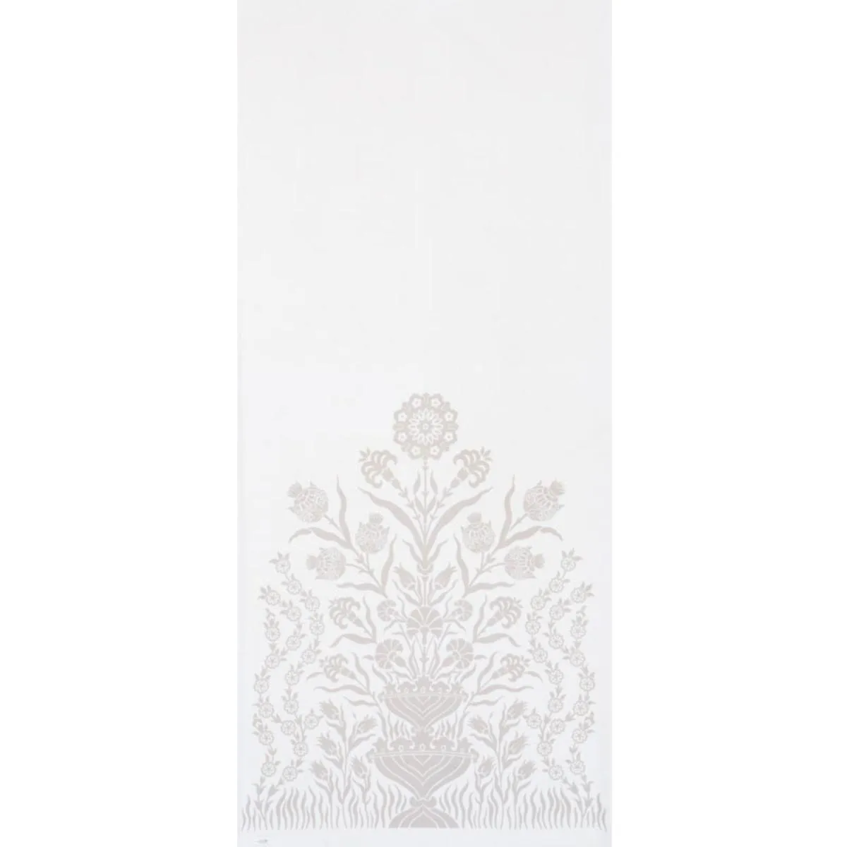 Schumacher 178091 Iznik Sheer Natural fabric swatch