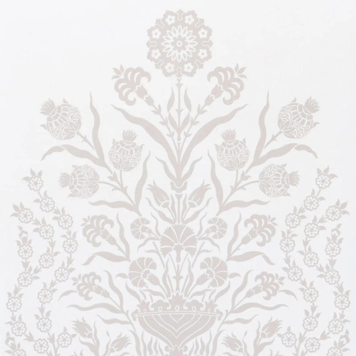 Schumacher 178091 Iznik Sheer Natural fabric swatch