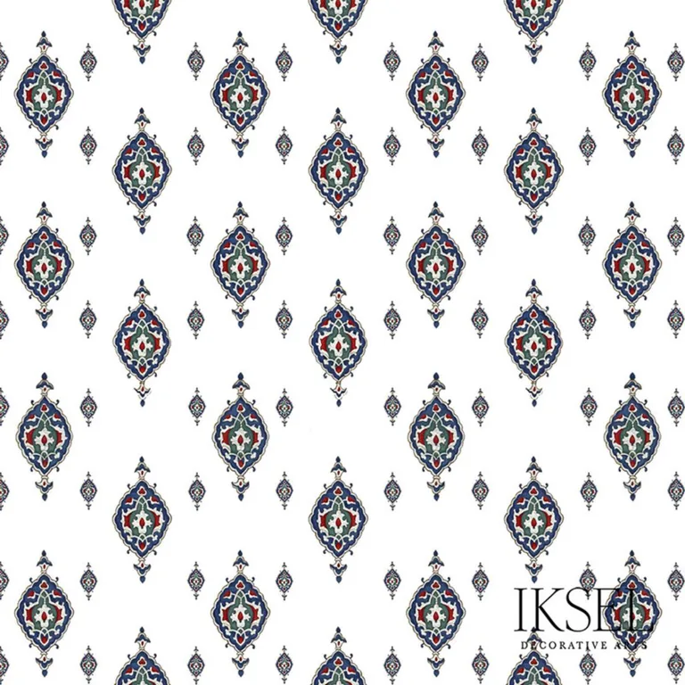 Schumacher RF104CS02 Iznik Sinan Light fabric swatch