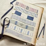 Schumacher 71413 Jack Stripe Navy fabric swatch