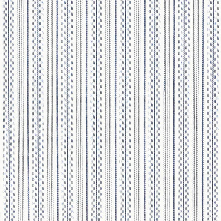 Schumacher 71413 Jack Stripe Navy fabric swatch