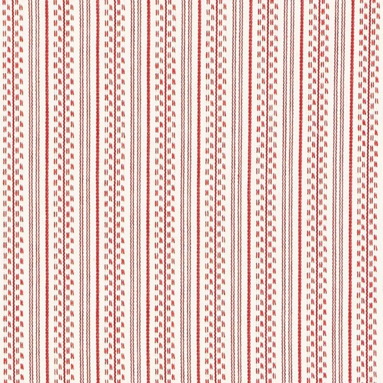 Schumacher 71415 Jack Stripe Red fabric swatch