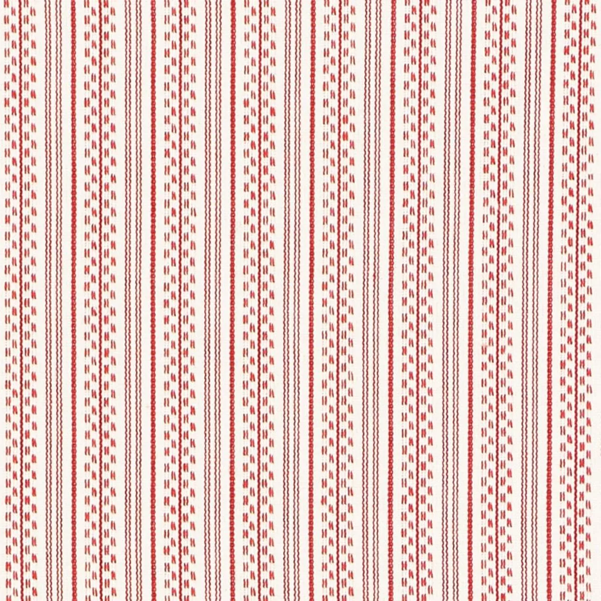 Schumacher 71415 Jack Stripe Red fabric swatch