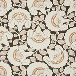Schumacher 77302 Jackie Appliqué Embroidery Cinder fabric swatch