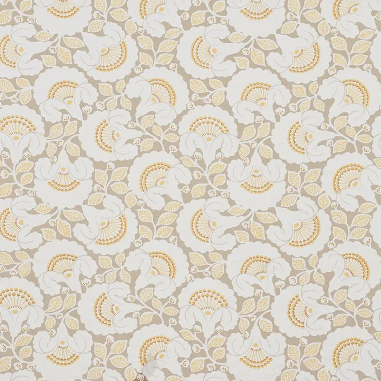 Schumacher 77300 Jackie Appliqué Embroidery Natural fabric swatch