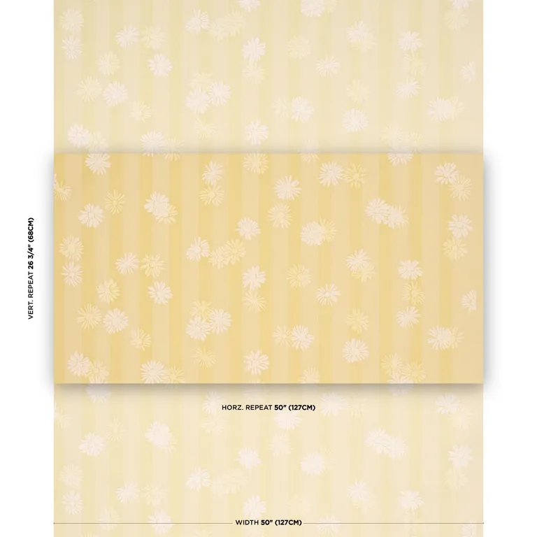 Schumacher TL400042 Jackie's Daisy Buttercup fabric swatch