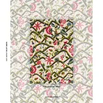 Schumacher 84820 Jacobean Garden Velvet Mulberry & Leaf fabric swatch