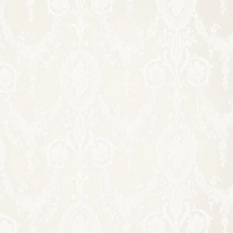 Schumacher 32645 Jacquard Sheer Ivory fabric swatch