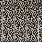 Schumacher 180320 Jagged Maze Black fabric swatch