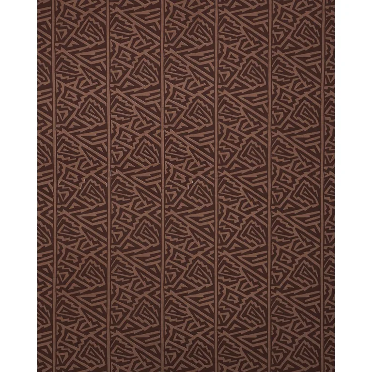 Schumacher 180321 Jagged Maze Brown fabric swatch