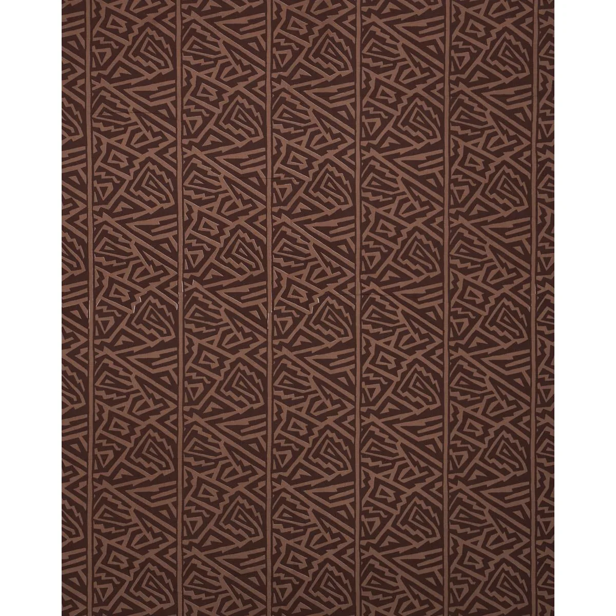 Schumacher 180321 Jagged Maze Brown fabric swatch