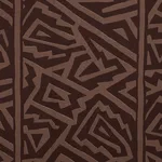 Schumacher 180321 Jagged Maze Brown fabric swatch