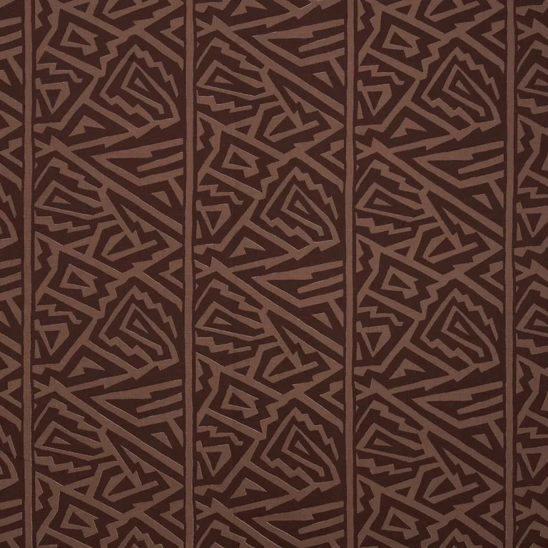 Schumacher 180321 Jagged Maze Brown fabric swatch