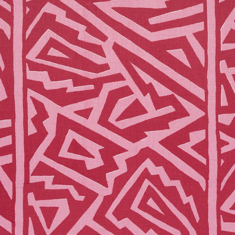 Schumacher 180322 Jagged Maze Pink fabric swatch