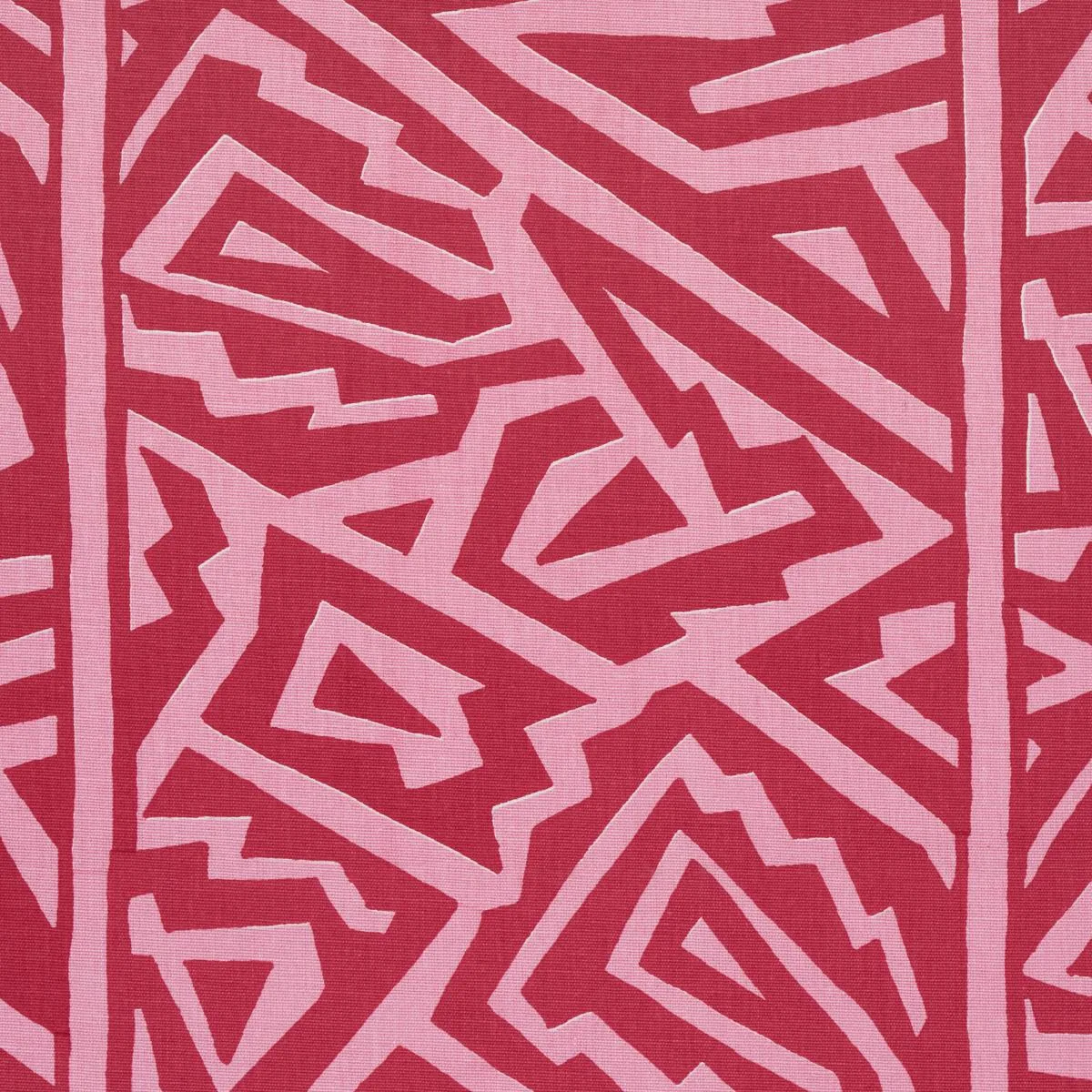 Schumacher 180322 Jagged Maze Pink fabric swatch