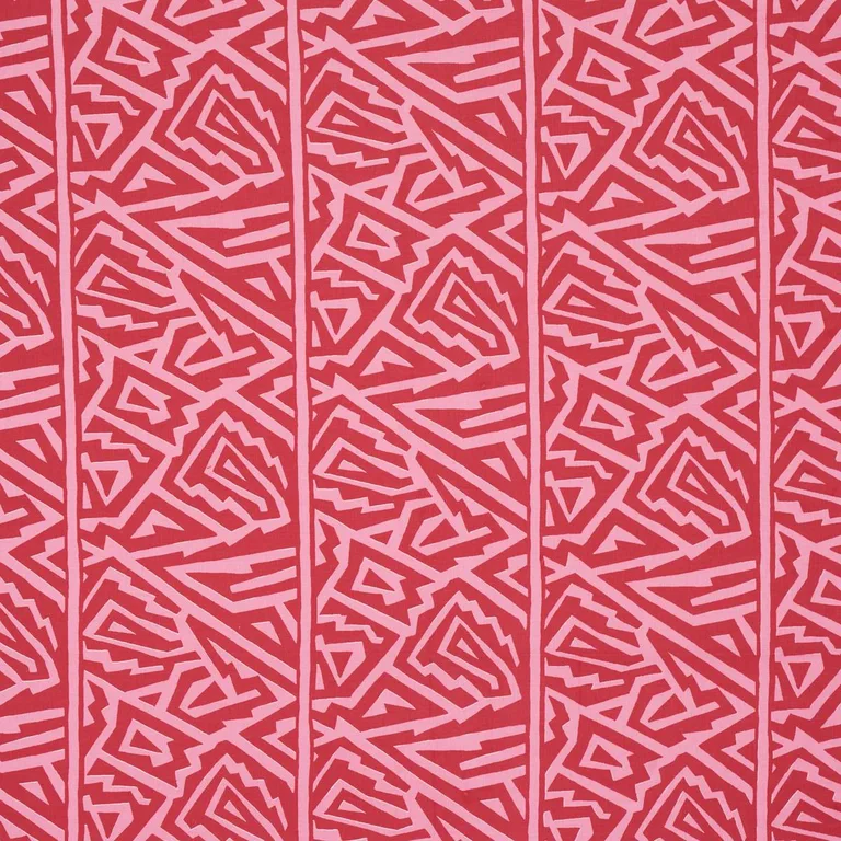 Schumacher 180322 Jagged Maze Pink fabric swatch