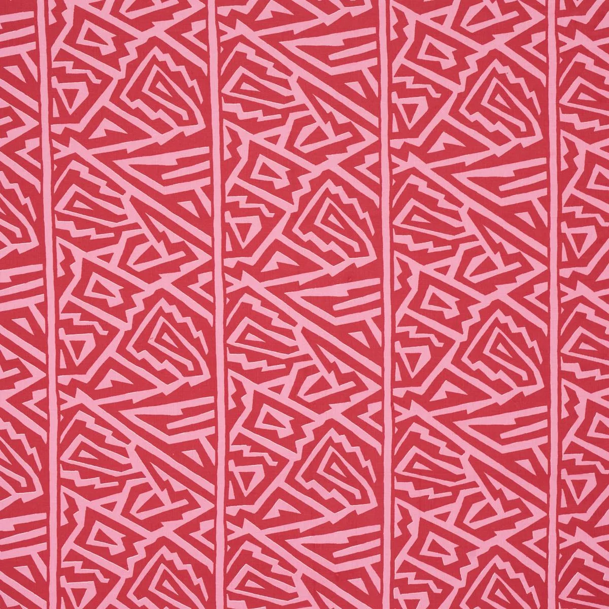 Schumacher 180322 Jagged Maze Pink fabric swatch